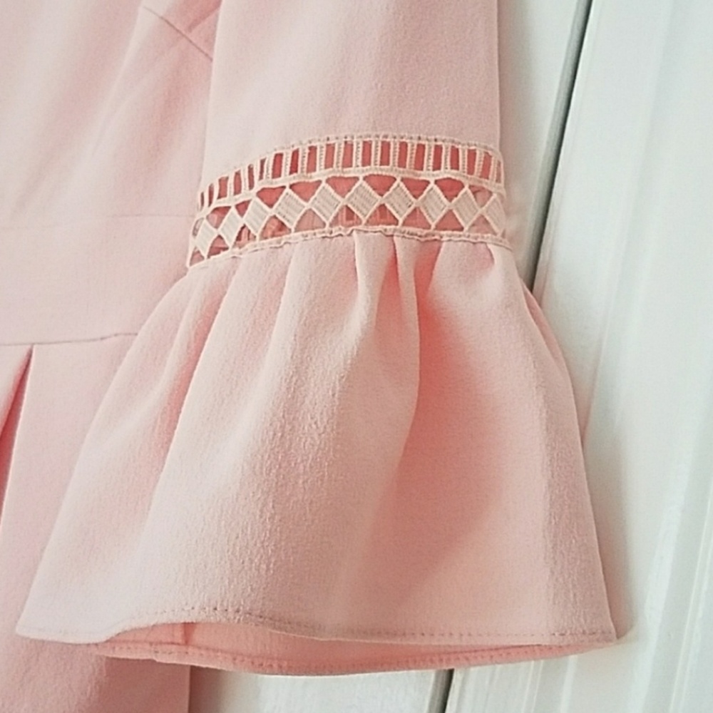 Eliza J Pink Bell Sleeve Dress With Cutouts 2P - Picture 2 of 4